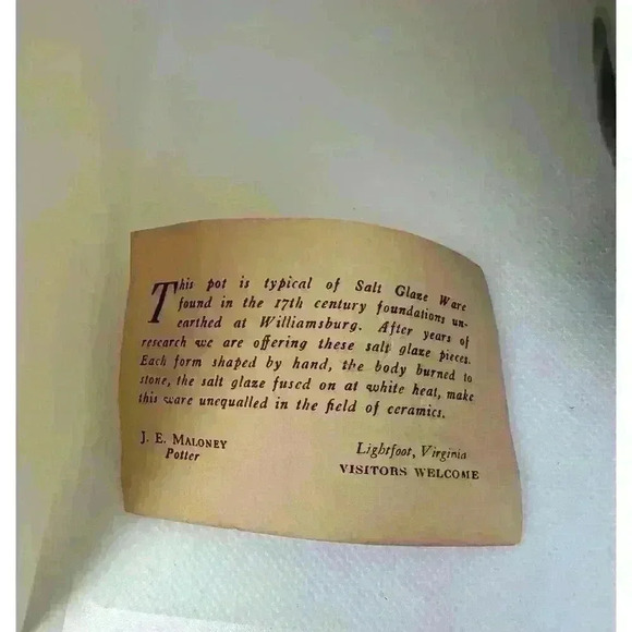 Williamsburg Pottery Pitcher Set Vintage Colonial Stoneware Blue Salt Glaze USA - Picture 13 of 16